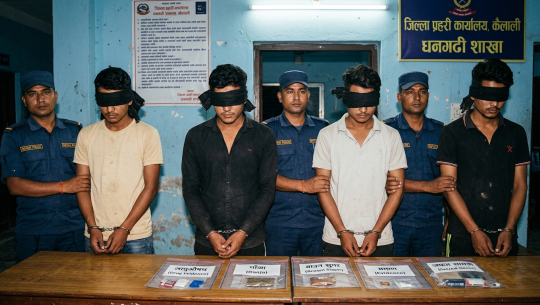 धनगढीबाट लागुऔषधसहित ४ जना पक्राउ