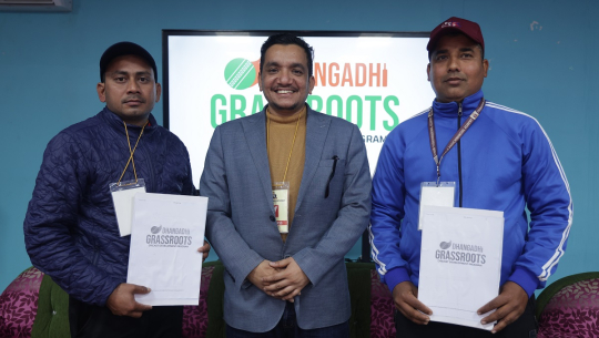 धनगढीमा ग्रासरुट क्रिकेटका लागि दुई प्रशिक्षक नियुक्त