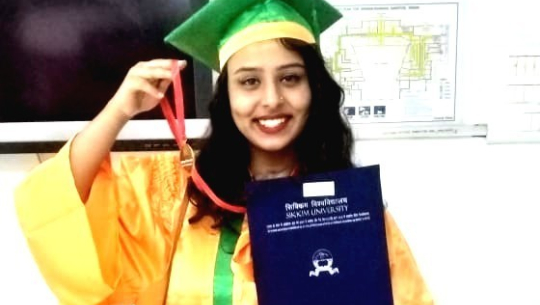 Sweekriti Khatiwara wins a gold medal