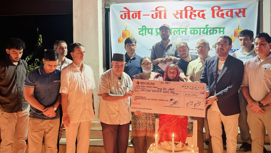 निसर्ग हस्पिटलमा जेनजी शहीदको सम्झनामा दीप प्रज्वलन, परिवारलाई ३ लाख ५१ हजार सहयोग