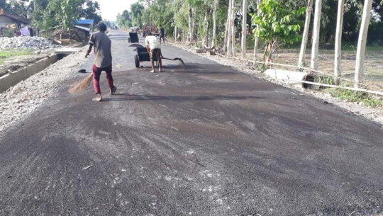 कञ्चनपुरको बेलडाँडीमा चक्रपथ निर्माणको काम सुस्त, तीन वर्षमा छ सय मिटर कालोपत्रे