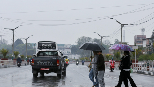 आज यी तीन प्रदेशमा चट्याङ्गसहित वर्षाको सम्भावना