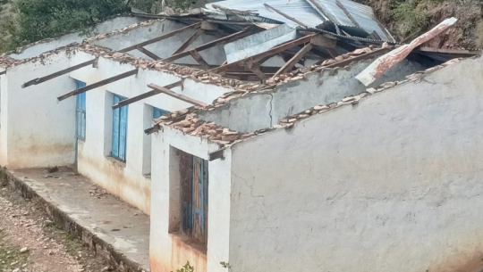 Storm Ravages Resource Center Building in Melauli, Baitadi; Roof Blown Away