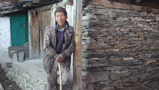 यी हुन कालापानी वारीको छाङ्ग्रु गाउँ कुर्ने एक मात्र चौकीदार