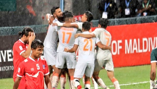 साफ च्याम्पियनसिपको फाइनलमा नेपाल भारतसँग पराजित
