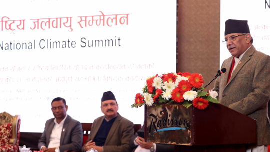 जलवायुजन्य जटिलतालाई सम्बोधन गर्न बृहत रणनीति आवश्यकः प्रधानमन्त्री