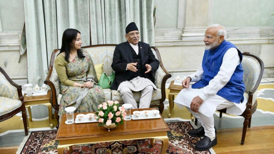 PM Dahal, his Indian counterpart Modi meet