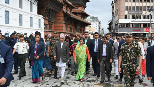 राष्ट्रपतिद्वारा वसन्तपुर क्षेत्रका सम्पदाको अवलोकन