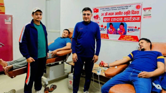 मदन आश्रितको स्मृतिमा रक्तदान