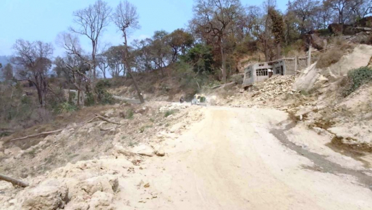 Road repair underway in Budhitola, Kailali