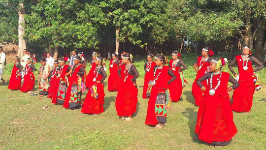 कैलाली–कञ्चनपुरका थारू गाउँमा सखिया नाचको रौनक