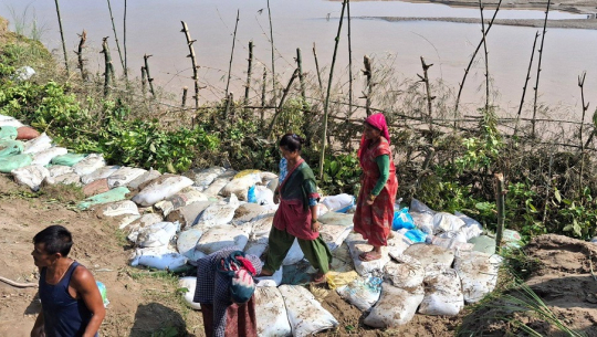 कैलालीको भजनीमा घरबाट पैसा सङ्कलन गरेर जैविक तटबन्ध