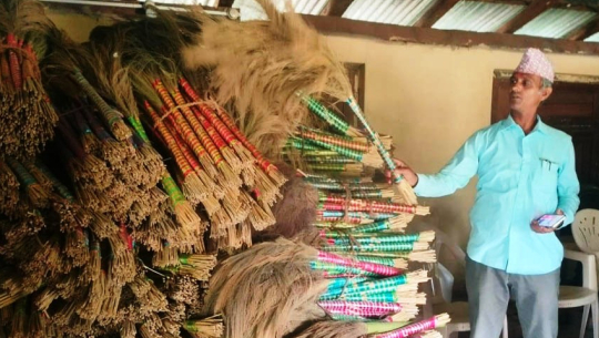 Community forest in Kanchanpur generates income through broom farming