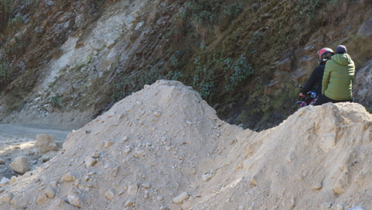 Soil and substandard ballast found used in Dadeldhura road construction