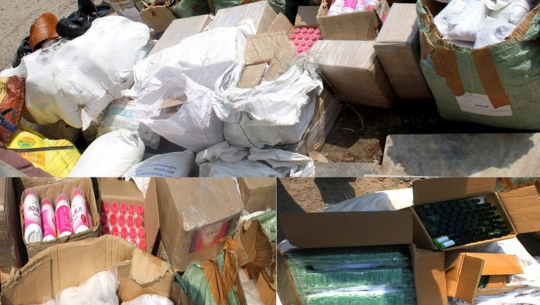 कञ्चनपुरमा भन्सार छलीका कस्मेटिक सामान बरामद 