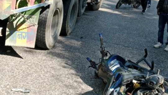 Motorcycle-Truck collision in Doti leaves one injured