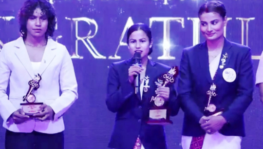 Hemraj Paneru and Manmati Dhami named players of the year