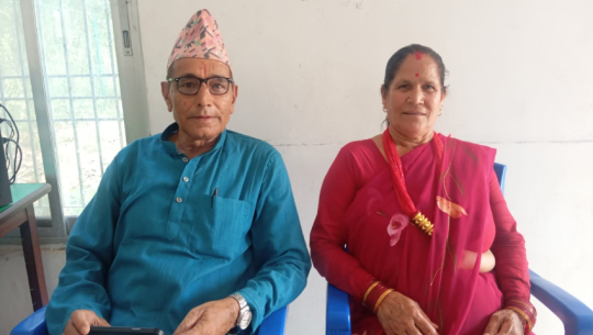 Awasthi couple from Dhangadhi-4 Boradandi donates 56 pieces of clothing to cloth bank