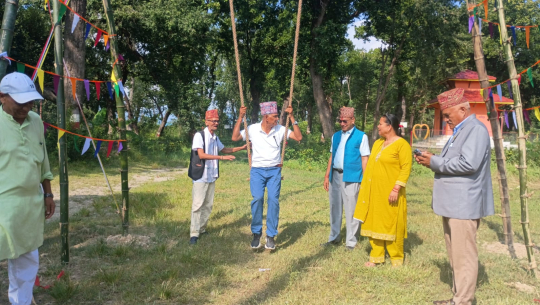 धनगढीको शिवपुरी धाममा पिङ सञ्चालन, शुभकामना आदानप्रदान कार्यक्रम सम्पन्न
