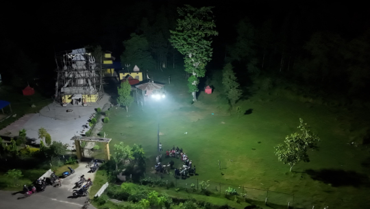 धनगढी–१२ को शिव तथा हनुमान मन्दिर धाममा ४४औँ हाइमास्ट लाइट