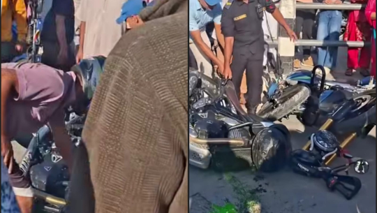 धनगढीमा दुई मोटरसाइकल दुर्घटना हुँदा तीन जना घाइते