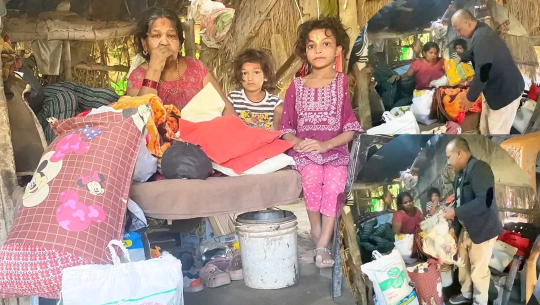 धनगढीमा विपन्न परिवारलाई नेता नागरीले गरे खाद्यान्न र लत्ताकपडा सहयोग