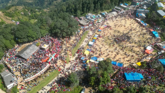 बैतडीको निङ्गलाशैनी भगवतीमा जात्रा, झण्डै छ सय पशुको बलि