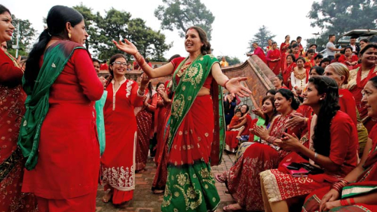 गोदावरी-८ मा तीज महोत्सव हुँदै