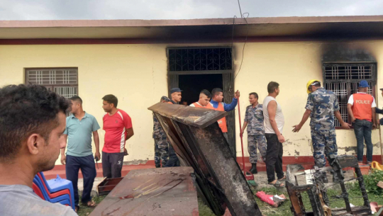 Maoist center party office set ablaze in Baitadi