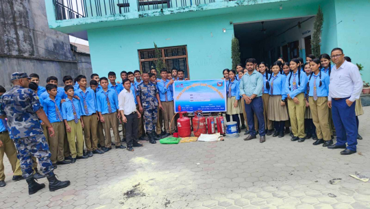 “ग्याँसजन्य अग्नि दुर्घटना न्यूनीकरण सम्बन्धी जनचेतनामूलक कार्यक्रम“