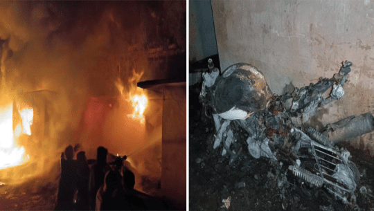 डोटीमा खानेपानीको गोदाम घरमा आगलागी