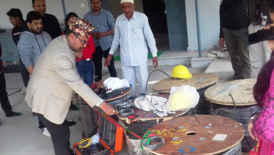 Distribution of optical fiber in Dhangadhi