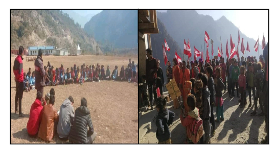 बझाङमा कलिलै उमेरका विद्यार्थीलाई राजनीतिक पार्टीका कार्यक्रममा सहभागी गराइँदै