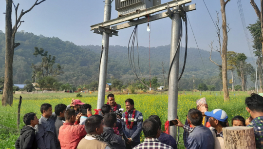 Bategadha rural municipality of Chure Phedi to be illuminated via electricity for the first time
