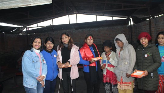 हेल्प फर ह्याप्पीनेसकी सदस्य कुँवरको जन्मदिन दृष्टि फाउण्डेसनमा