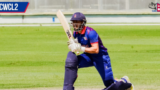 नेपालले पाँचौँ विकेट गुमाउँदा १ सय ८१ रन बनायो