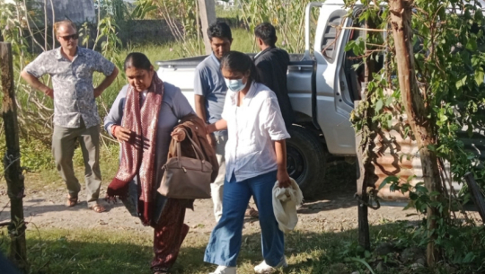 Bipin Joshi’s mother and sister return home empty-handed, awaiting his body