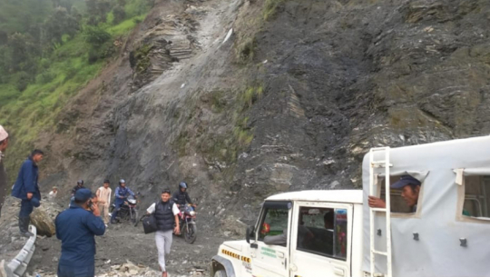 Jayaprithi highway reopens after landslide blockage in Baitadi