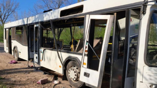 युक्रेनमा बसमा ड्रोन आक्रमण, नौ जनाको मृत्यु