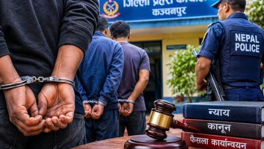 कञ्चनपुरमा चार जना फरार प्रतिवादी पक्राउ