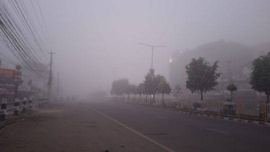 दिउँसैसम्म हुस्सु–कुहिरो लाग्न थालेपछि चिसो ह्वात्तै बढ्यो