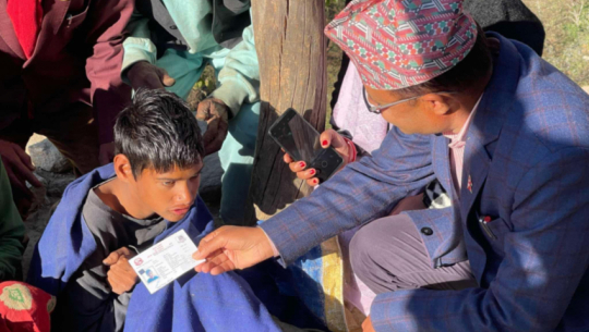 Home delivery of citizenship for disabled individuals in Doti