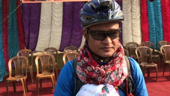 शिक्षाका लागि साइकल यात्रामा बस्नेत