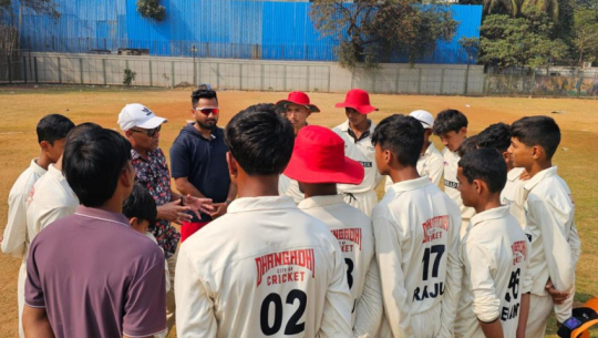 Former national coach Jagat Tamta trains DCA U-16 team during Mumbai tour