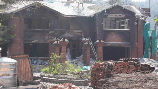 Demolition begins on Deuba’s Budhanilkantha residence damaged in arson