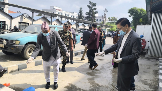 Minister Khadka participates in clean-up campaign