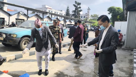Minister Khadka participates in clean-up campaign