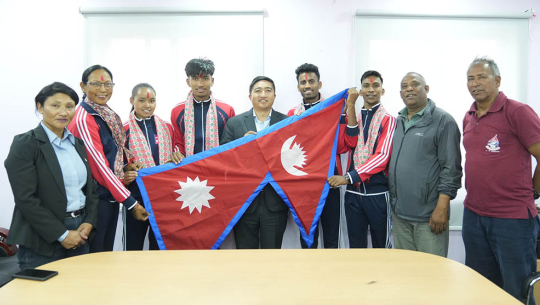 एसियाली यु–२० एथलेटिक्स च्याम्पियनसिपमा सहभागी हुने खेलाडीको बिदाई