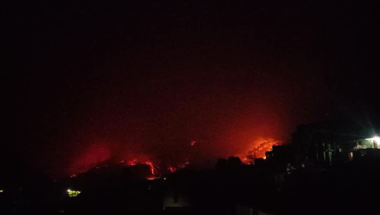 बाजुराका सामुदायिक वनमा डढेलो