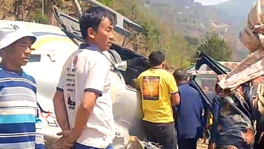 खोटाङमा एयर डाइनेस्टीको हेलिकप्टर दुर्घटना, एकजना घाइते